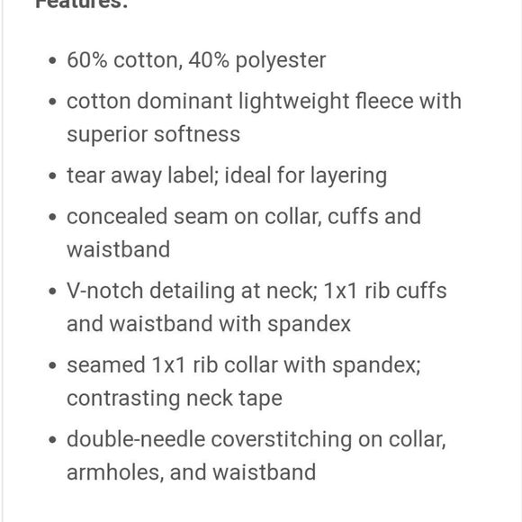 Fruit of the Loom Sofspun Gray Sweatshirt - Picture 7 of 8